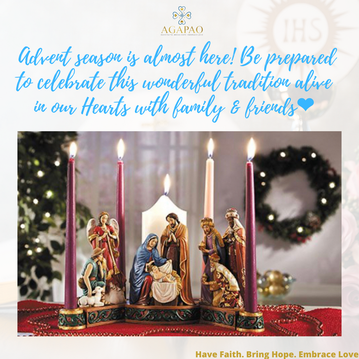 7.5" Nativity Advent Candleholder