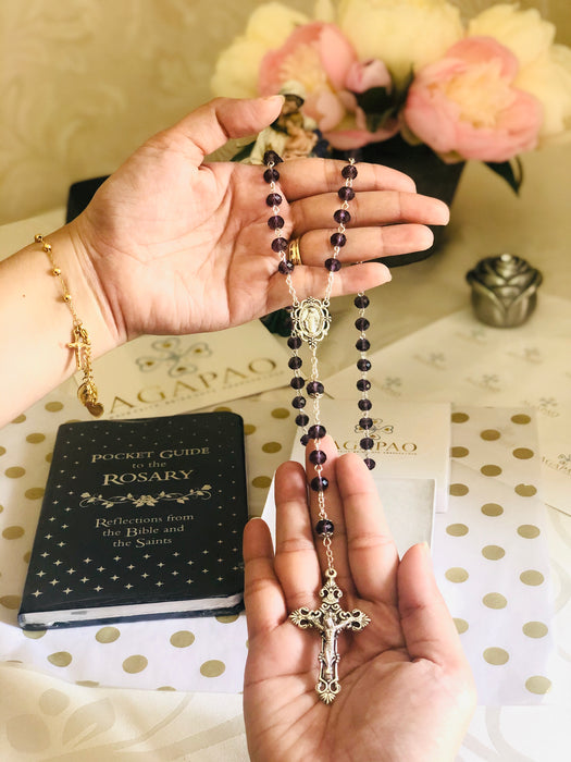 8MM Amethyst Crystal Rosary