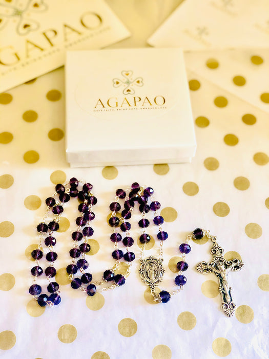 8MM Amethyst Crystal Rosary