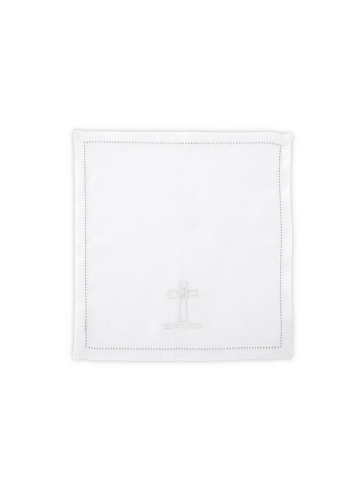 Baptismal Napkin - Embroidered  Cross & Dove