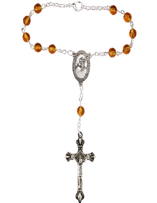 November Topaz Auto Rosary 