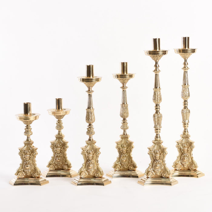 9" Solid Brass Short Altar Candlestick Solid brass short altar candlesticks.